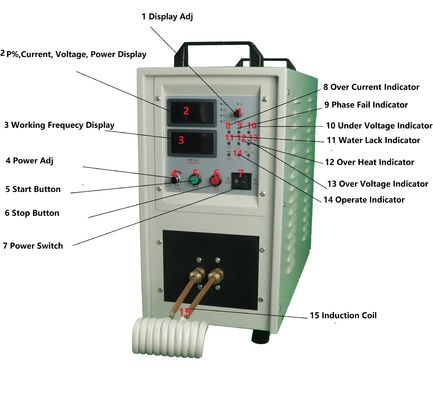 좋은 가격 모든 금속을 위한 25A 고주파 유도 가열기 25kw 유도 가열 장비 온라인으로